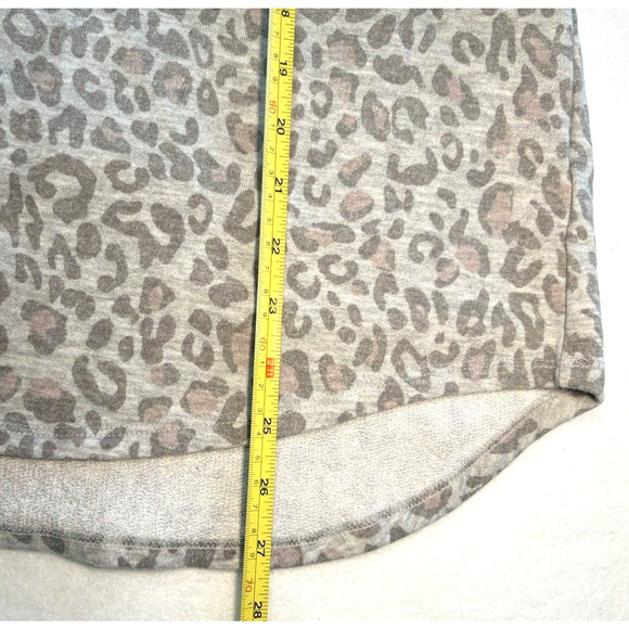 Knox Rose Leopard Print‎ Waffle Knit Shirt XL Cozycore Boho Casual Loungewear - Picture 6 of 8